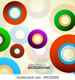 Abstract colorful background with circles. Vector illustration. Eps10