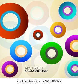 Abstract colorful background with circles. Vector illustration. Eps10