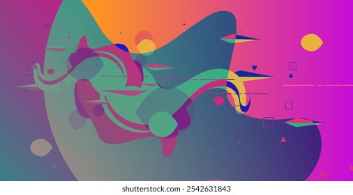 Abstract colorful background. Color and shapes  pattern background style