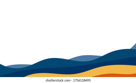 Abstract colorful background of color waves. Template for flyer, cover or banner