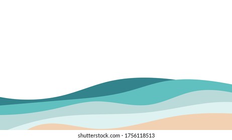 Abstract colorful background of color waves. Template for flyer, cover or banner