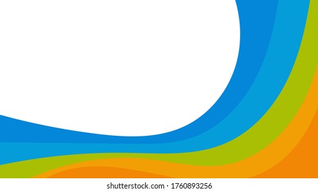 Abstract colorful background of color waves. Template for flyer, cover or banner