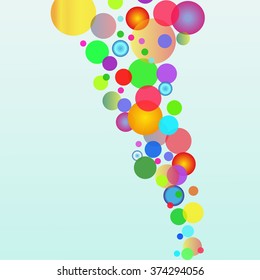 Abstract colorful background with colored bubbles. Vector.