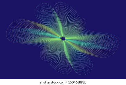 Abstract Colorful  background,  composition with dynamic linear waves, trendy gradients. in flat minimalistic style. - vector  illustration
