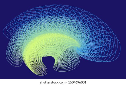 Abstract Colorful  background,  composition with dynamic linear waves, trendy gradients. in flat minimalistic style.  design layout  for minimal banner, logo, social post - vector illustration
