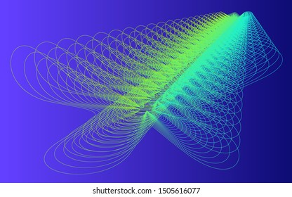Abstract Colorful  background,  composition with dynamic linear waves, trendy gradients. in flat minimalistic style. Trendy design for your posters or other - vector illustration
