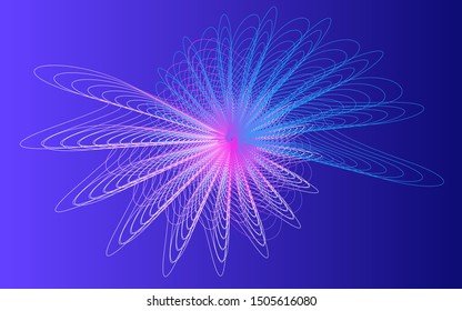 Abstract Colorful  background,  composition with dynamic linear waves, trendy gradients. in flat minimalistic style. Trendy design for your posters or other - vector illustration
