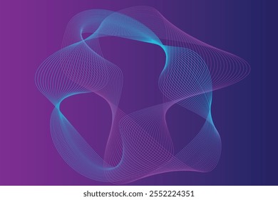 Fondo de línea abstracto liso y simple con gradaciones de color atractivas