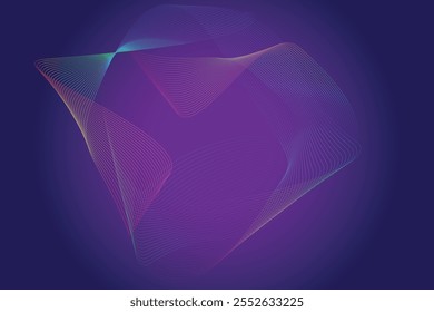 Projeto de fundo abstrato com padrão de linha azul e rosa ou roxo diagonal. Formato horizontal vetorial para banner de negócios de luxo digital, capa contemporânea, premium de luxo.