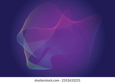 Abstract Colorful background, composition with dynamic linear  vector illustration