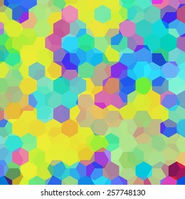 abstrakter bunter Hintergrund, bestehend aus Hexagons