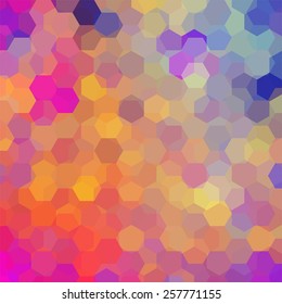 abstrakter bunter Hintergrund, bestehend aus Hexagons