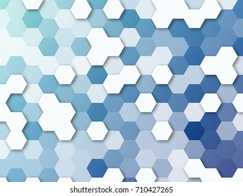 Abstract Colorful Background consisting of Hexagons. Volumetric Background. Vector Illustration.