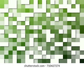 Abstract Colorful Background consisting of Squares. Volumetric Background. Vector Illustration.