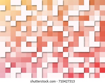 Abstract Colorful Background consisting of Squares. Volumetric Background. Vector Illustration.