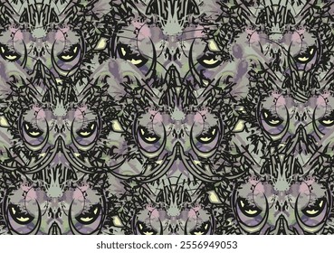 Abstract colorful background created by dangerous butterfly wings for textiles or prints. Inspiring fear dark backdrop for fashion, business concepts, cover, scrapbooking, interiors, tiles, fabrics