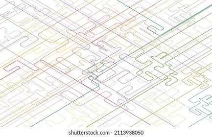 Abstract colorful background curved lines mixing style free vector image
