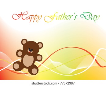 abstract colorful background with cute teddy bear