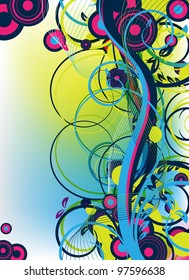 an abstract and colorful background for design