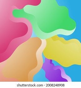 abstract colorful background design template poster banner