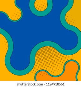 Abstract colorful background design. Vector with halftone effect.