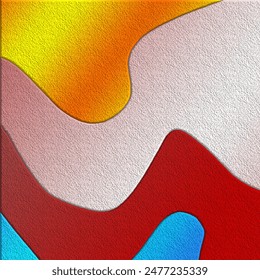Abstract colorful background with diagonal waves. Wavy colored paper vector illustration. Eps