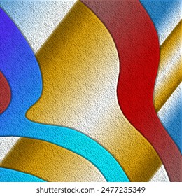 Abstractas fondo colorido con ondas diagonales. Ilustración vectorial de papel ondulado de color. Eps
