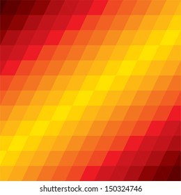 abstract colorful background of diamond geometric shapes- vector graphic. This illustration consists of repetitive diamond shaped pattern made of orange, red, brown colors