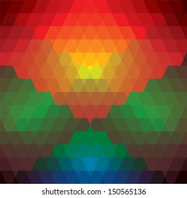 abstract colorful background of diamonds & triangles shapes- vector graphic. This illustration has repetitive diamonds, rhombus & triangles shaped pattern made of orange,red,brown,blue,green colors
