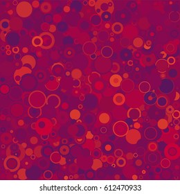 Abstract colorful background from different circles. Random placed spheres. Vector illustration