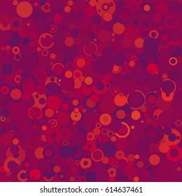 Abstract colorful background from different circles. Random placed spheres. Vector illustration