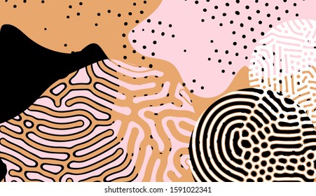 Abstract colorful background with dotted texures and geometrical pattern. Poster template for Summer party.