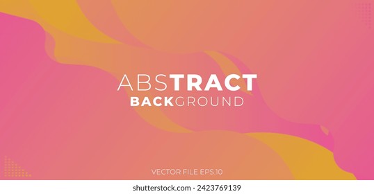 Abstract colorful background. Dynamic curved shapes composition, digital art, fancy color design, trendy Gradient background with stylish text. Eps10 vector
