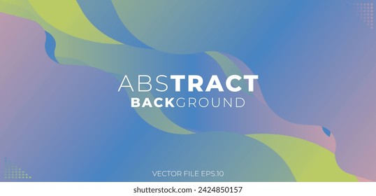 Abstract colorful background. Dynamic curved shapes composition, digital art, fancy color design, trendy Gradient background with stylish text. Eps10 vector
