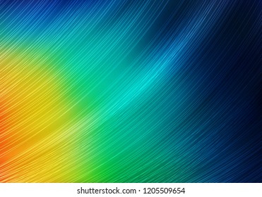 Abstract Colorful Background with Dynamic Lines and Gradient. Bright Vector Minimalist Texture. Feather of ExoticTropical Bird. Vibrant Illustration for Posters and Banners