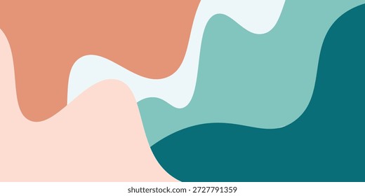 Fondo abstracto colorido Abstractas con forma ondulada dinámica. Colores
