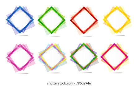 abstract colorful background and elements for web isolated over white background