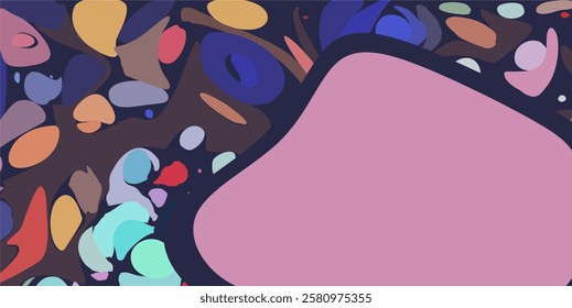 Abstract colorful background with empty area for text, cheerful abstract background