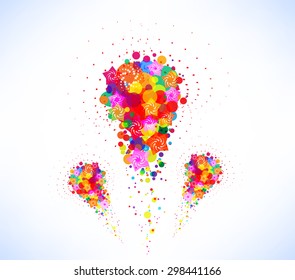 Abstract colorful background. Firework colorful