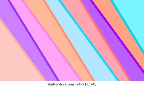 ABSTRACTAS FONDO COLORIDO COLOR PASTEL PLANO CON LÍNEAS RECTAS GEOMÉTRICAS PLANTILLA DE DISEÑO DE VECTOR PARA FONDO DE PANTALLA, DISEÑO DE CUBIERTA, DISEÑO DE PÁGINA DE INICIO