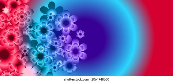 Abstract colorful background. Floral greeting card 