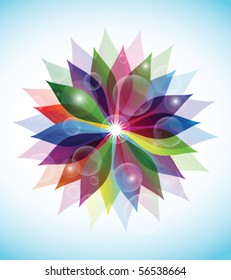 Abstract colorful background with flower