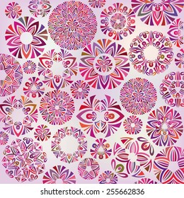 Abstract colorful background from a flower like elements vector illustrations