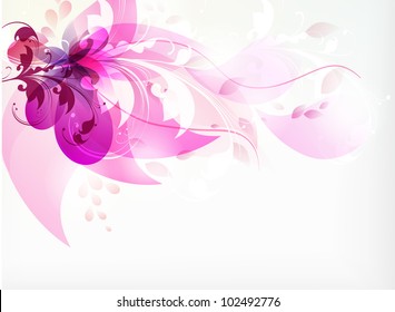 Abstract colorful background with flowers