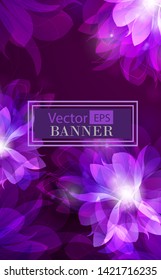 Abstract colorful background with flowers