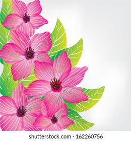 Abstract colorful background with flowers 