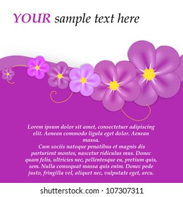 Abstract colorful background with flowers. Vector illustration