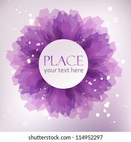 Abstract colorful background with flowers vector vintage background with the place for your text in a center of flower