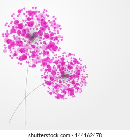 Abstract colorful background with flowers. Vector illustration