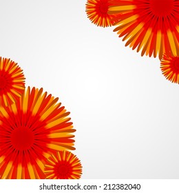 Abstract Colorful Background with Flowers. Vector Illustration. EPS10